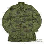 1960's USARMY HAND PAINTED LEAF CAMO JUNGLE FATIGUE JACKET...MS