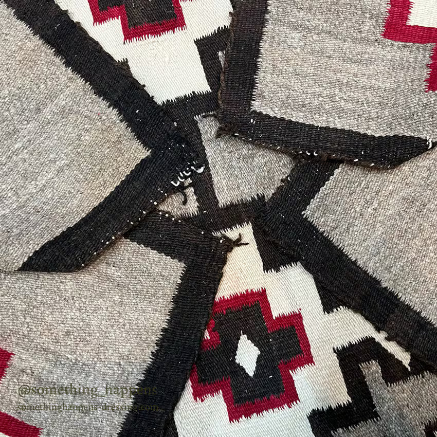 c.1920's NAVAJO RUG WHIRLING LOGS SWASTIKA... 156cm/95cm
