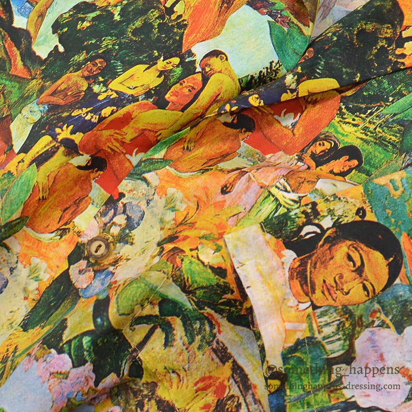 1970s~ ROSS SUTHERLAND Gauguin ART PRINT S/S SHIRT ... M