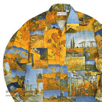 1970's STROMBERYS SPORTSWEAR ゴッホ ART PRINT L/S SHIRT ... M