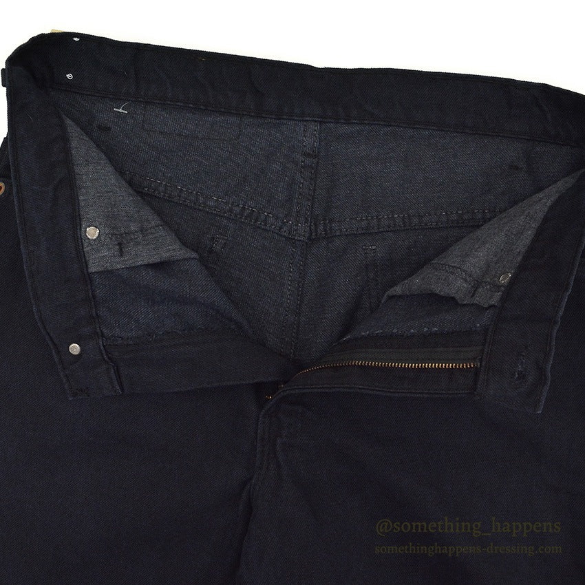 1980's DEADSTOCK Levi's 508 BLACK DENIM PANTS... W34/L34