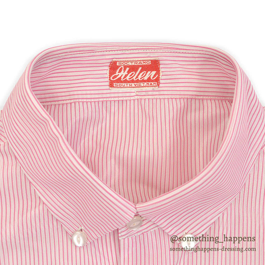 1960's~ Helen SOUTH VIETNAM SOUVENIR S/S SHIRT RED STRIPE ...
