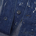 1940's U.S.NAVY WWII SHAWL COLLAR DENIM JACKET PAINTED ...