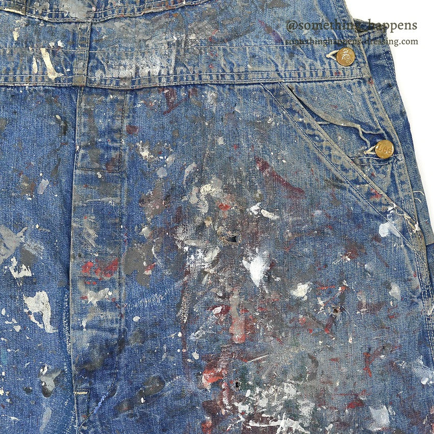 1970's Lee 91-SB JELT DENIM FARMER OVERALL ... W42/L27