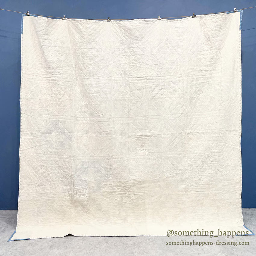ANTIQUE CALICO PATCHWORK QUILT SUPER CLEAN... 197cm/193cm