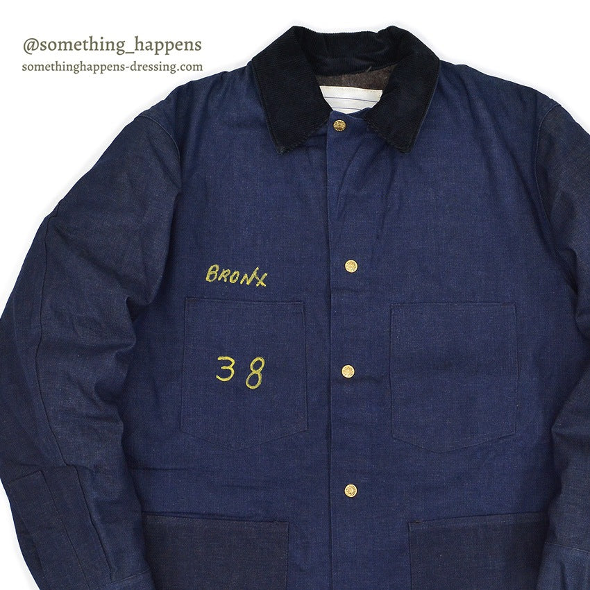 ~1960's DEADSTOCK UNKNOWN DENIM COVERALL BLANKET TWO TONE ... 42