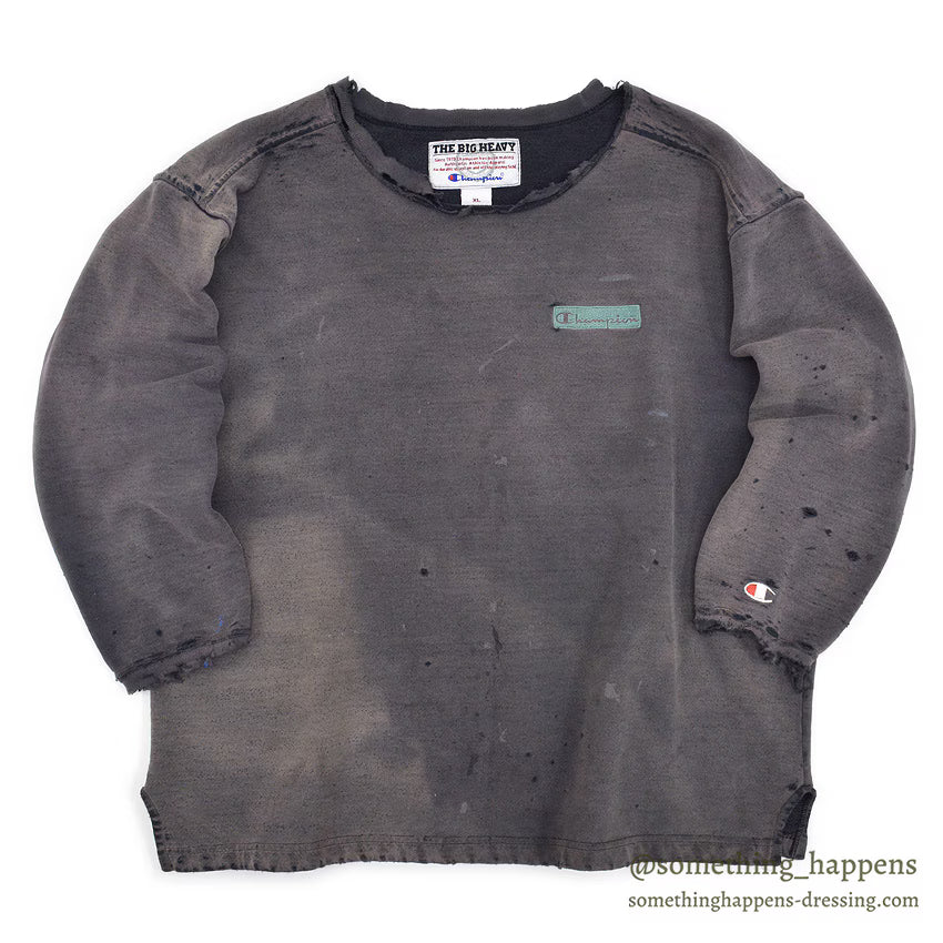 1990's CHAMPION THE BIG HEAVY SWEAT SHIRT FADED DISTRESSED... XL