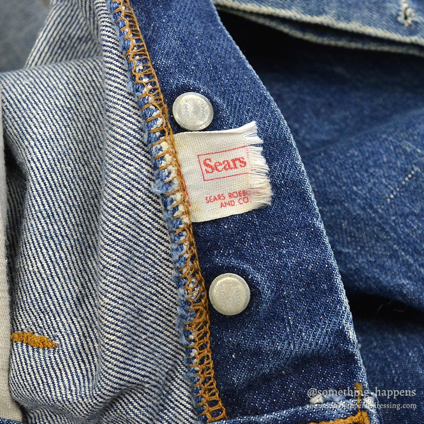 1960's SEARS INDIGO DENIM PANTS...W31/L30