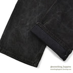 1990's Levi's 501 BLACK DENIM PANTS Made in USA SMOKY FADED... W34/L32