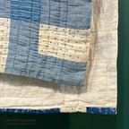 ANTIQUE WHIRLING LOGS SWASTIKA CRAZY PATCHWORK QUILT... 202cm/166cm