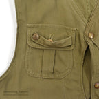 1950's LLBEAN FISHING VEST HALF MOON POCKET...