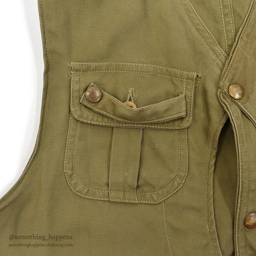 1950's LLBEAN FISHING VEST HALF MOON POCKET...
