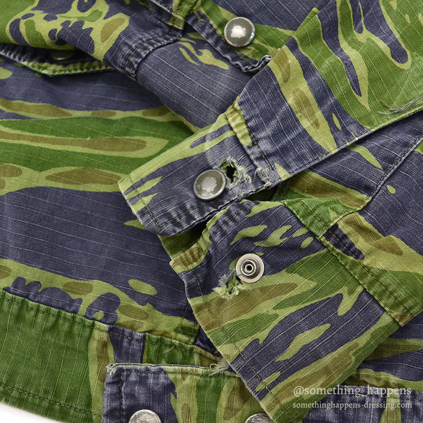 1970's UNKNOWN CIVILIAN TIGER STRIPE JACKET...