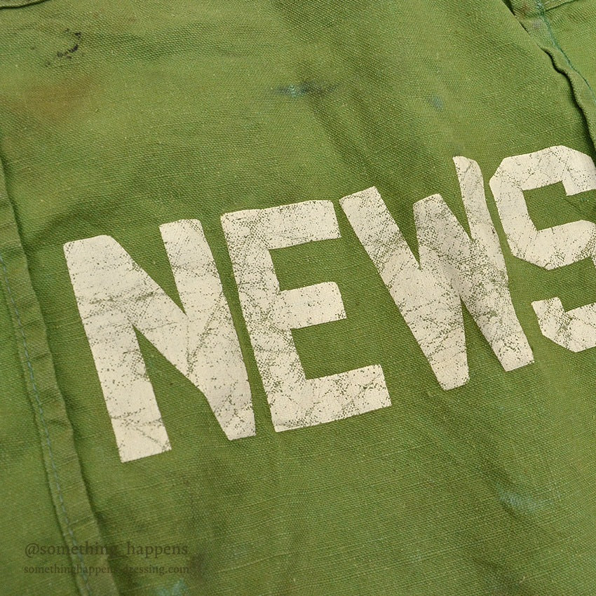 c.1930's ''NEWS'' NEWS PAPER BAG / RARE COLOR ...