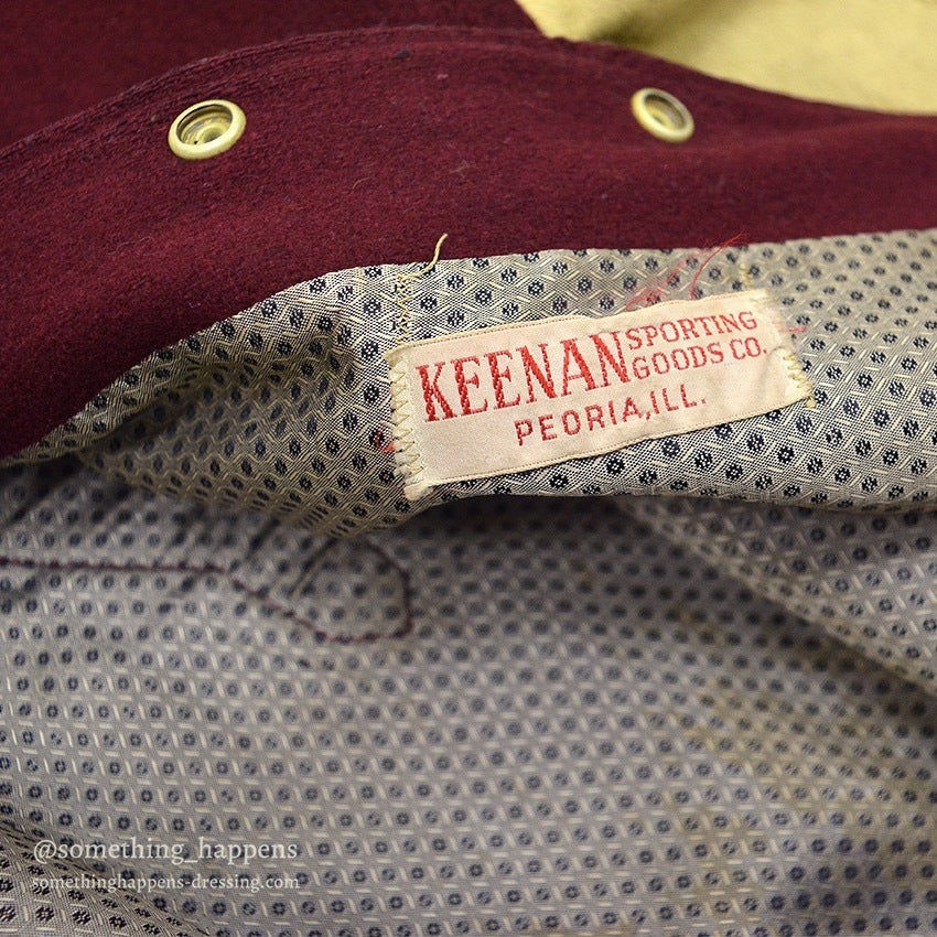 1960's KEENAN EAST PEORIA RAIDERS VARSITY JACKET... 38