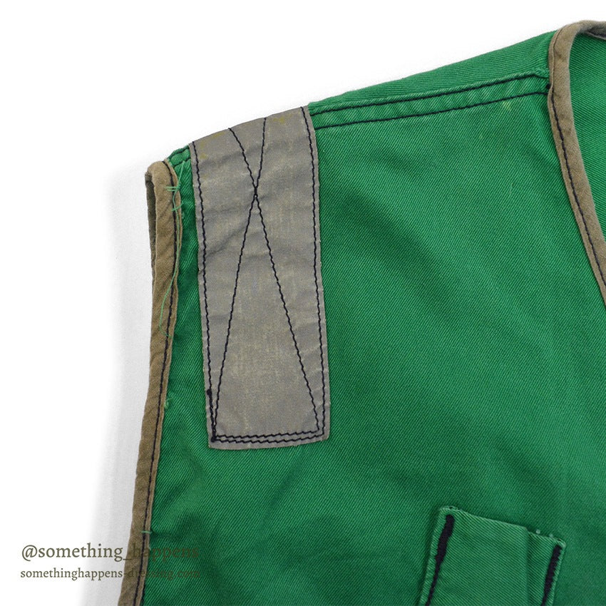 1980's USNAVY LIFE PRESERVER VEST MARK1 T GREEN / STENCIL ... L
