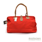 1980's~ DEADSTOCK BANNER HOUSE CANVAS BAG / LEATHER HANDLE...