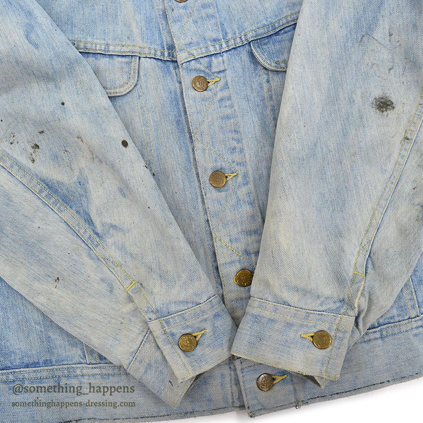 1970's Lee 101-J DENIM JACKET / BLEACHED... 46