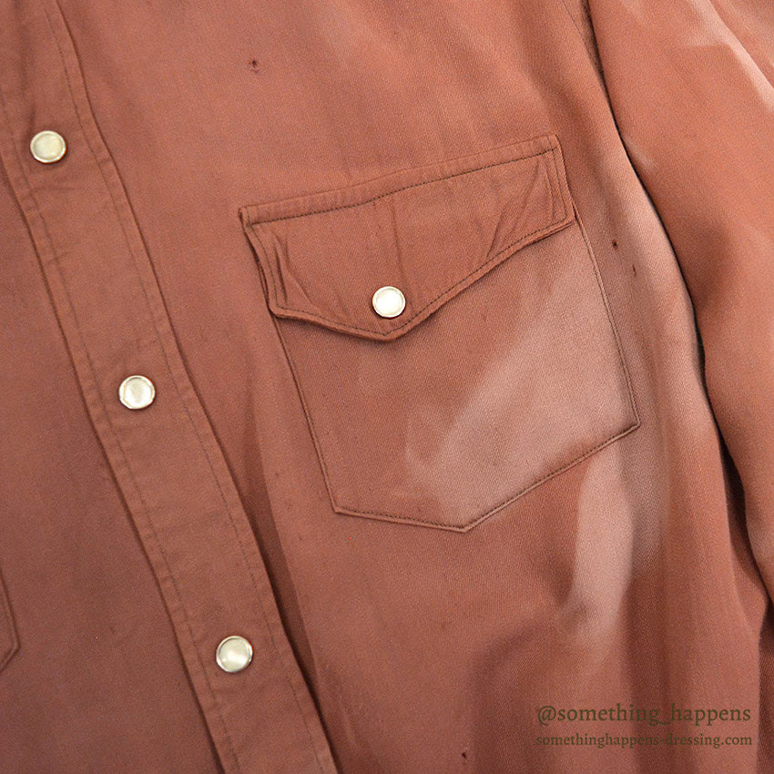 1940's WESTMOOR RAYON GABARDINE WESTERN SHIRT / SUN FADED ...