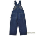 1930's~ WARDS PIONEER DENIM OVERALL / VERY DARK ... W37/L26