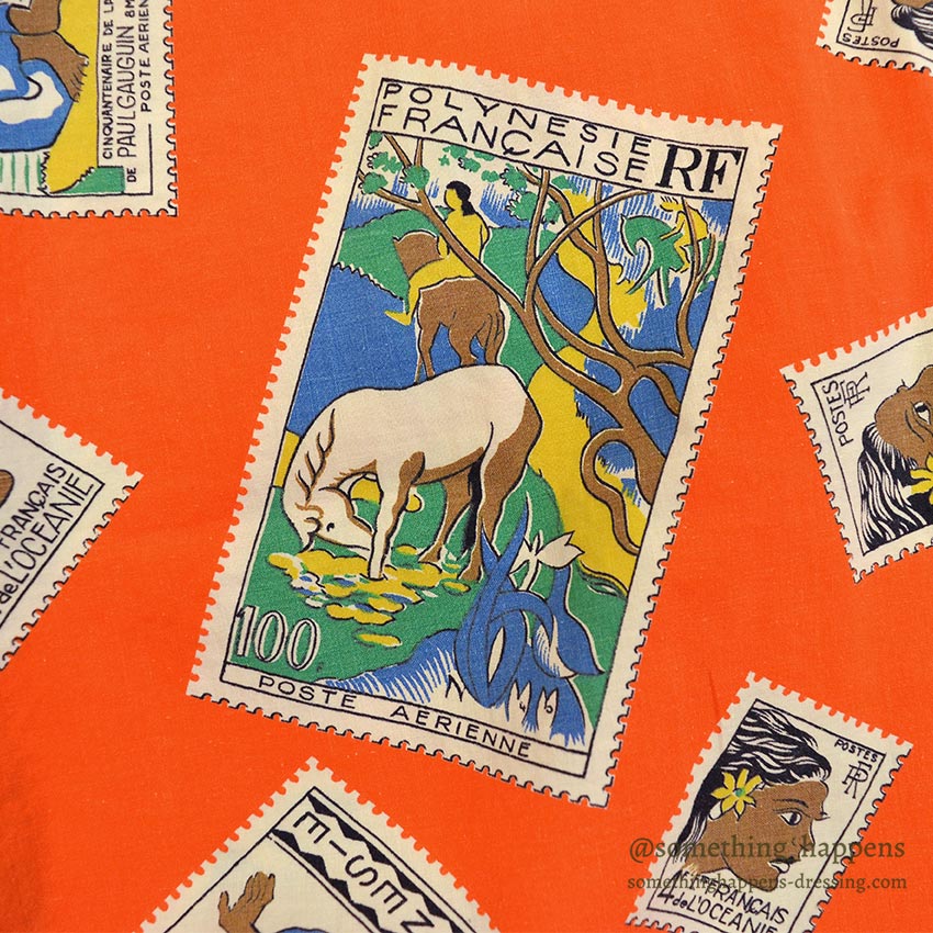 1950's~ PAUL GAUGUIN ART PRINT ALL COTTON S/S SHIRT ...