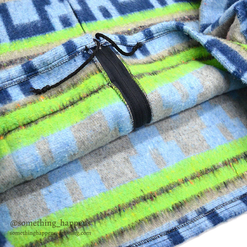 1980's MOLINA INDIAN DRAWIN GEOMETRIC ACRYLIC JACKET...L