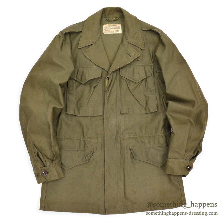 1940's WW2 M1943 FIELD JACKET / PORTRAIT PAINT, SUPER RARE ... 34L