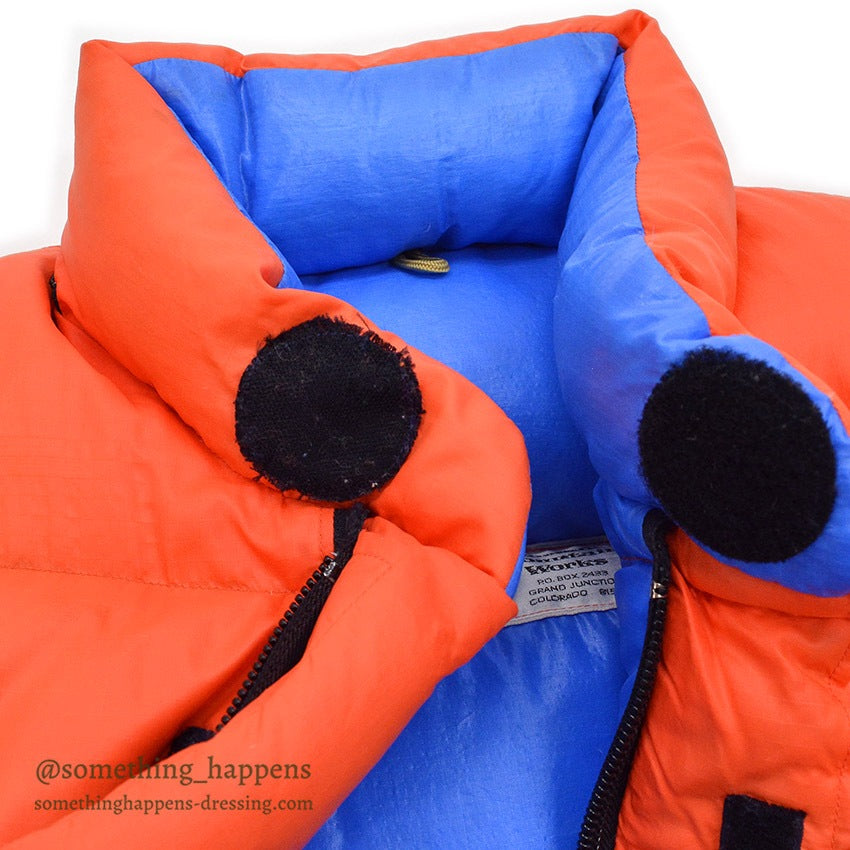 1970's MARMOT MOUNTAIN WORKS DOWN JACKET / TWO-TONE... M