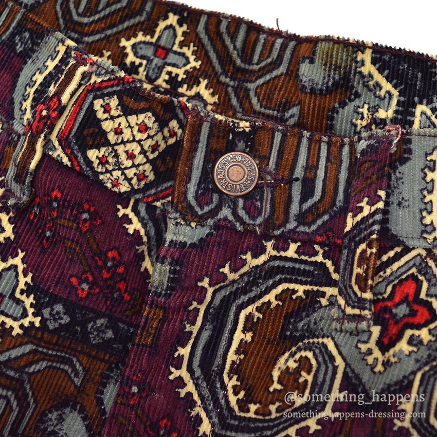 1970's DEADSTOCK Levi's PRINT CORDUROY PANTS ... W36/L31