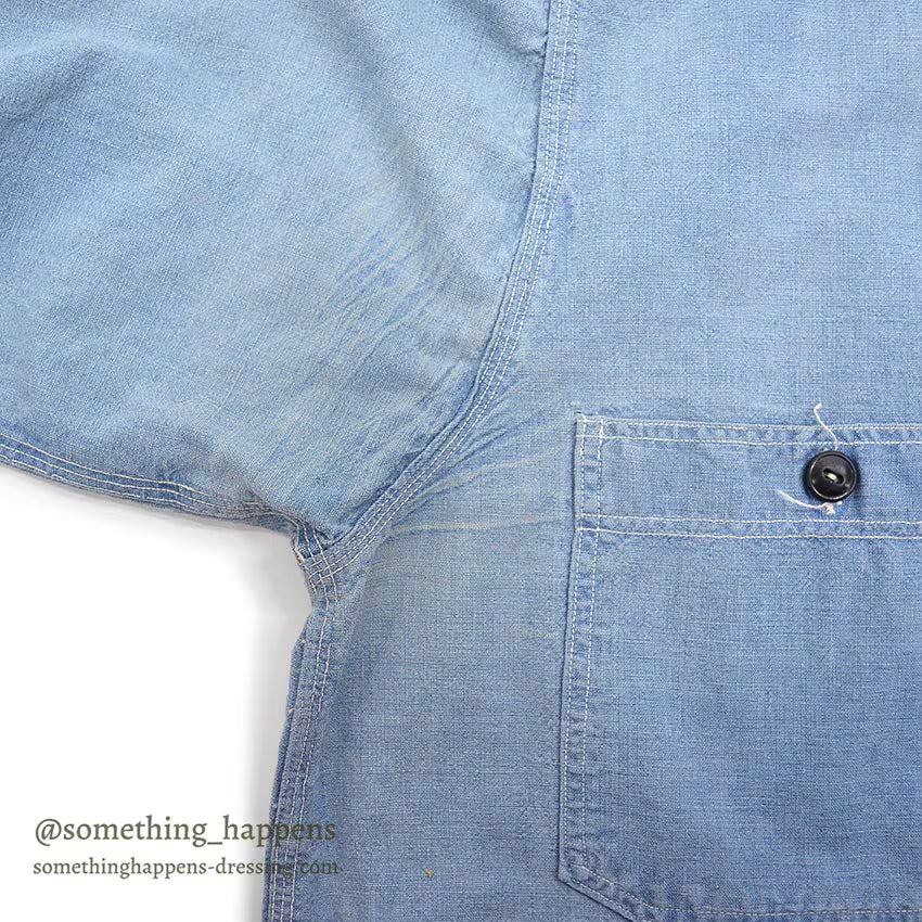 1930's HERCULES PULLOVER CHAMBRAY SHIRT / MISSING CHIN STRAP ...