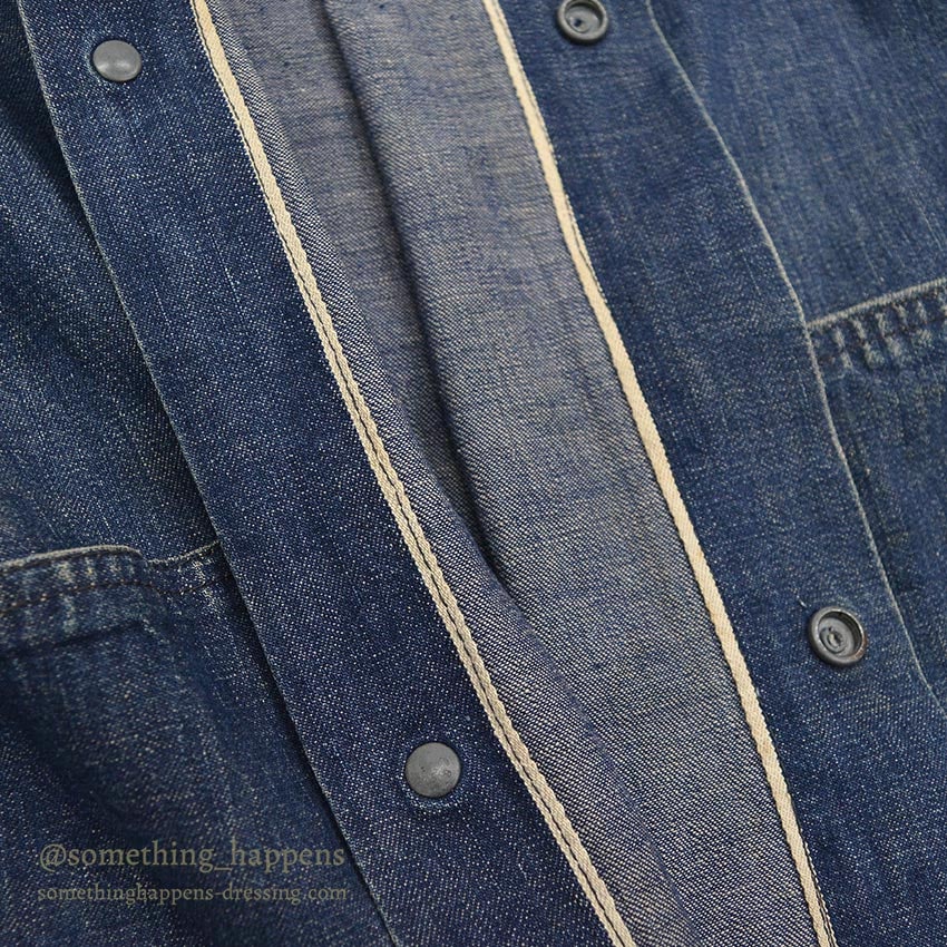 1940's CARTER'S WW2 DENIM COVERALL / TWO-POCKET, DARK...