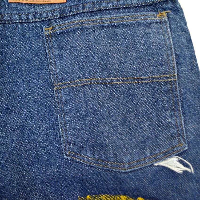 60's E&W The Plains RIDER INDIGO DENIM PANTS RODEO PAINT