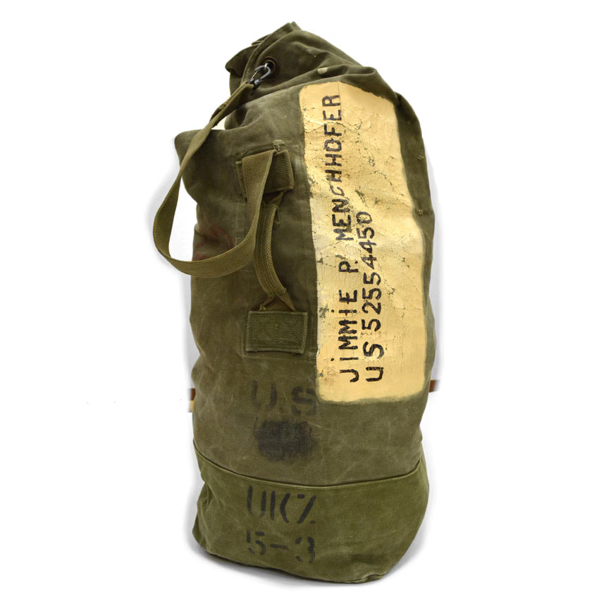 ~1950s US Army Duffle Bag Painted...