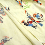 60's Sportswear Black Print Italian Collar Aloha Shirt...