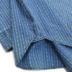 Polo by Ralph Lauren 'Indigo Calico' Chin Strap Gusseted Shirt... M