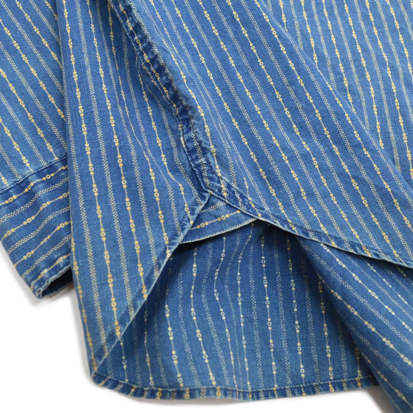 Polo by Ralph Lauren 'Indigo Calico' Chin Strap Gusseted Shirt... M