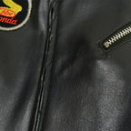 50's Vinyl Leather Two Star Double riders Jacket... 40