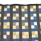 Circa 1880's~1920's Indigo Black Antique Quilt Top... 214cm×190cm