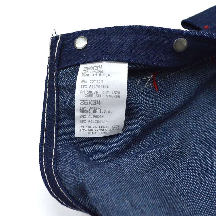 ~90's Deadstock BIGMAC Double Knee Denim Overalls with Apron ...36x34