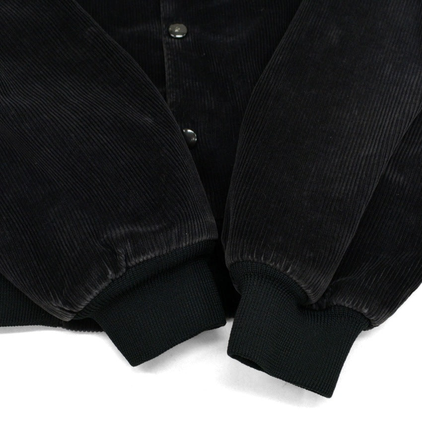 90's K-BRAND BLACK PLAIN CORDUROY JACKET...XL