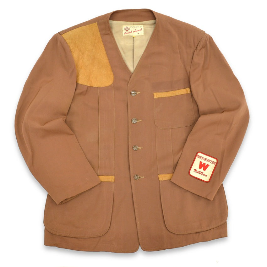 60's david church No Collar Gabardine Shooting Jacket...