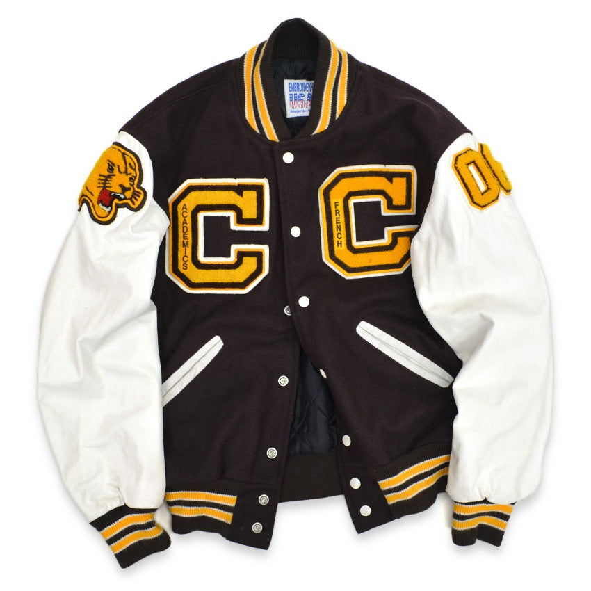 EMBROIDERY USA FULL PATCH VARSITY JACKET...S