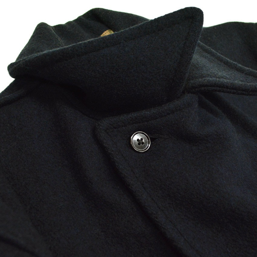 ~40's Julmor Black Wool Double Breasted Coat...