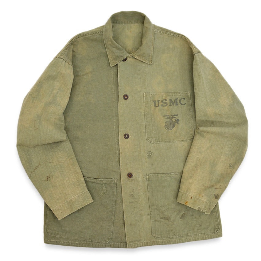 1940's U.S.M.C. P-41 HBT JACKET BLEACH CAMO ... Fits like 36