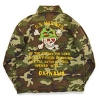 ~1970's USMC VIETNAM WAR SKULL EMBROIDERY TOUR JACKET...