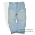 ~1940's PIN CHECK COTTON WORK TROUSERS...W35 L29