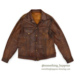 1960's~ SUPERIOR BROWN LEATHER JACKET TYPE 3RD... Fits like 40