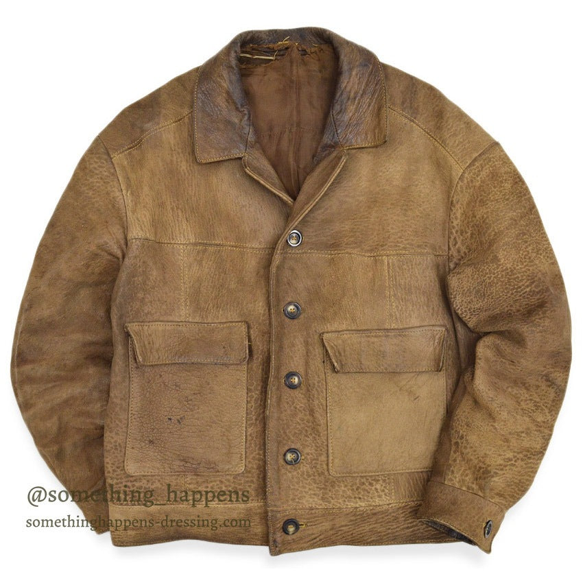 〜1970's BROWN LEATHER JACKET ...