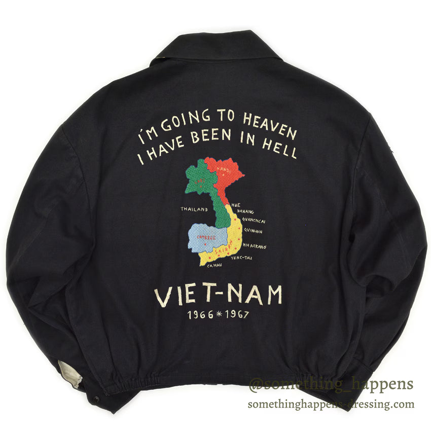 1960's VIETNAM SOUVENIR JACKET VIETNAM Fukuroku 66-67...