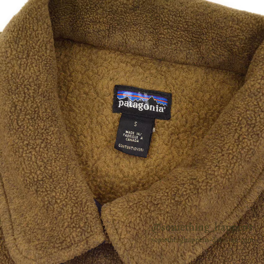 1990's PATAGONIA SYNCHILLA SHRLING COAT COYOTE BROWN ... S